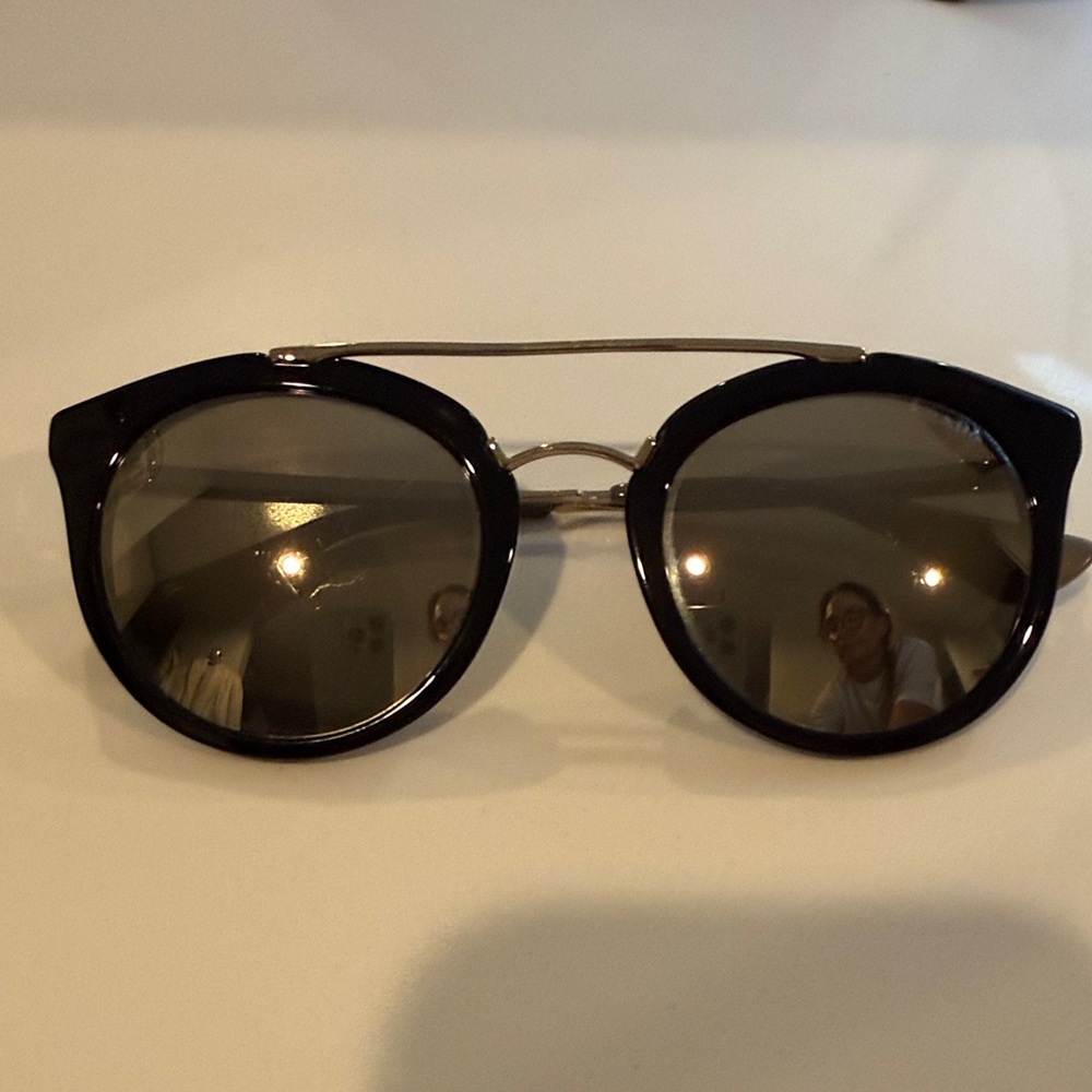 Prada Black and Gold Sunglasses